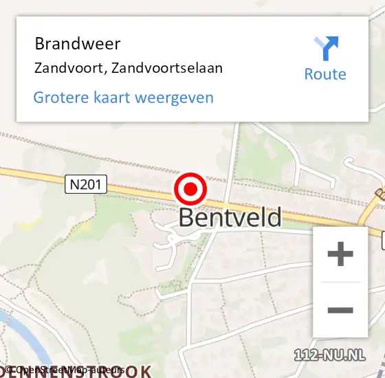 Locatie op kaart van de 112 melding: Brandweer Zandvoort, Zandvoortselaan op 3 september 2024 13:07