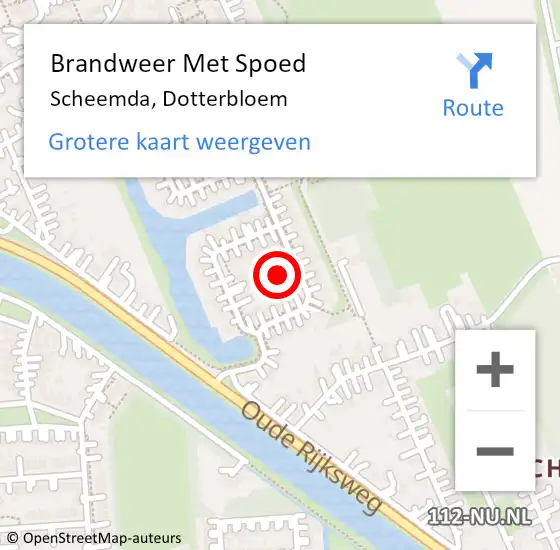 Locatie op kaart van de 112 melding: Brandweer Met Spoed Naar Scheemda, Dotterbloem op 3 september 2024 15:00