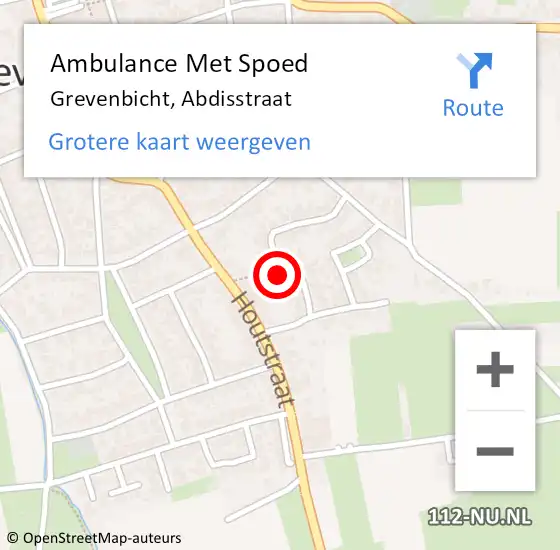 Locatie op kaart van de 112 melding: Ambulance Met Spoed Naar Grevenbicht, Abdisstraat op 18 oktober 2014 20:32