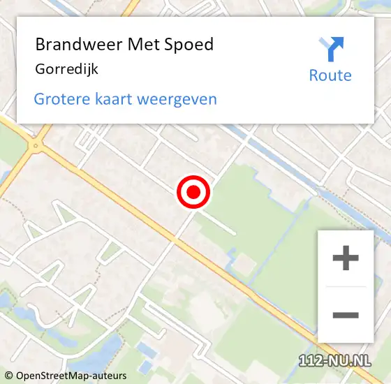 Locatie op kaart van de 112 melding: Brandweer Met Spoed Naar Gorredijk op 3 september 2024 23:05