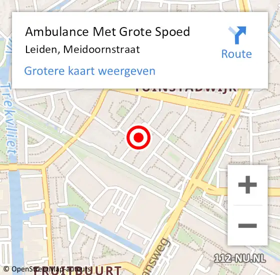 Locatie op kaart van de 112 melding: Ambulance Met Grote Spoed Naar Bergambacht, Meidoornstraat op 4 september 2024 00:10