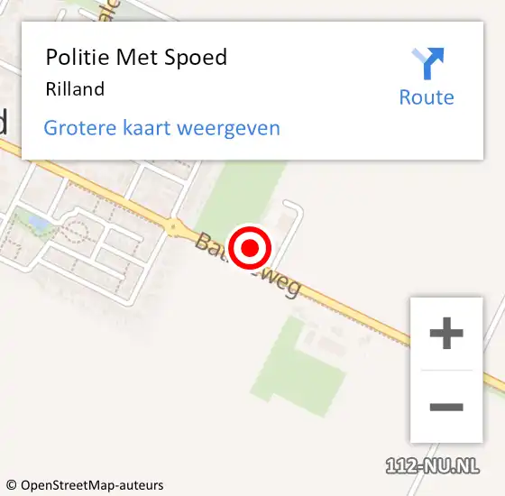 Locatie op kaart van de 112 melding: Politie Met Spoed Naar Rilland op 4 september 2024 02:45