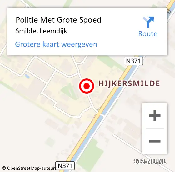 Locatie op kaart van de 112 melding: Politie Met Grote Spoed Naar Smilde, Leemdijk op 4 september 2024 13:38