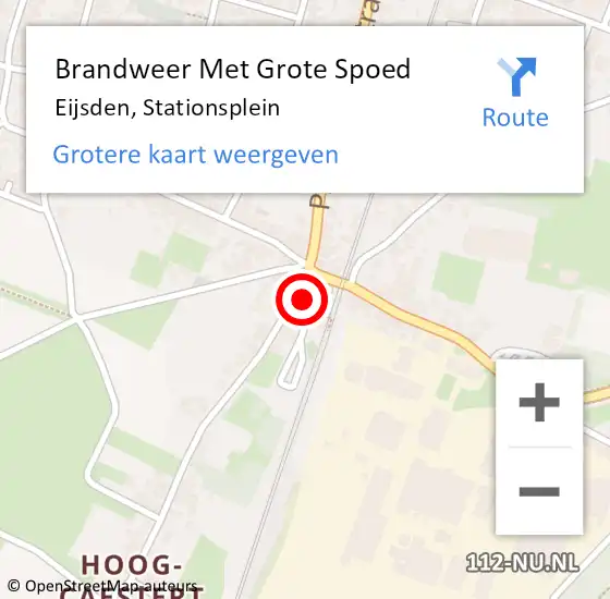 Locatie op kaart van de 112 melding: Brandweer Met Grote Spoed Naar Eijsden, Stationsplein op 4 september 2024 14:38