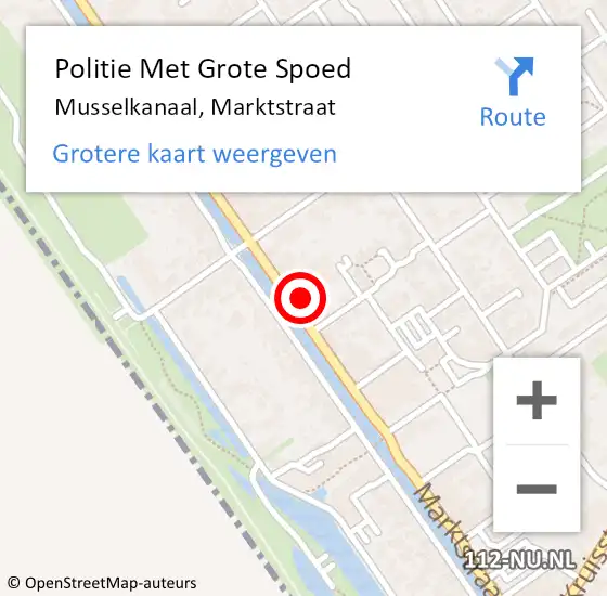 Locatie op kaart van de 112 melding: Politie Met Grote Spoed Naar Musselkanaal, Marktstraat op 4 september 2024 17:02