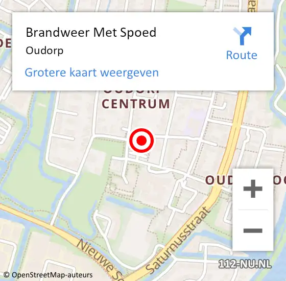 Locatie op kaart van de 112 melding: Brandweer Met Spoed Naar Oudorp op 4 september 2024 19:05