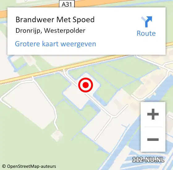 Locatie op kaart van de 112 melding: Brandweer Met Spoed Naar Dronrijp, Westerpolder op 4 september 2024 21:13