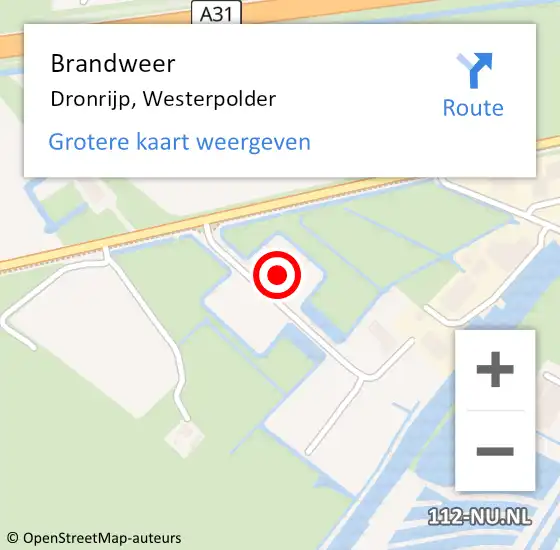 Locatie op kaart van de 112 melding: Brandweer Dronrijp, Westerpolder op 4 september 2024 21:14