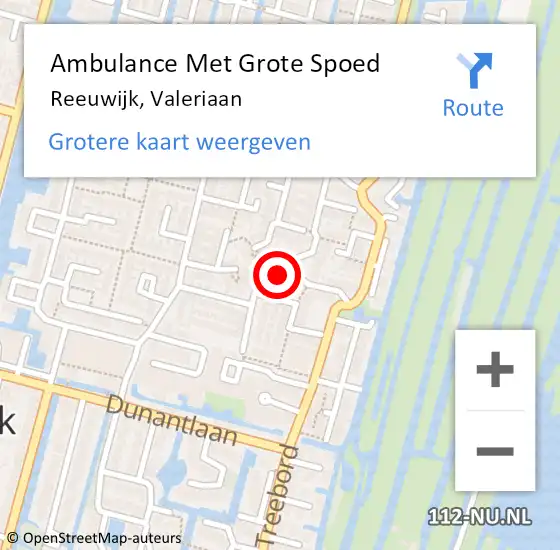 Locatie op kaart van de 112 melding: Ambulance Met Grote Spoed Naar Reeuwijk, Valeriaan op 5 september 2024 11:20