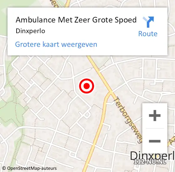 Locatie op kaart van de 112 melding: Ambulance Met Zeer Grote Spoed Naar Dinxperlo op 5 september 2024 11:20