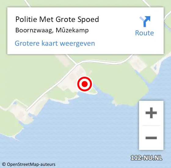 Locatie op kaart van de 112 melding: Politie Met Grote Spoed Naar Boornzwaag, Mûzekamp op 5 september 2024 12:33