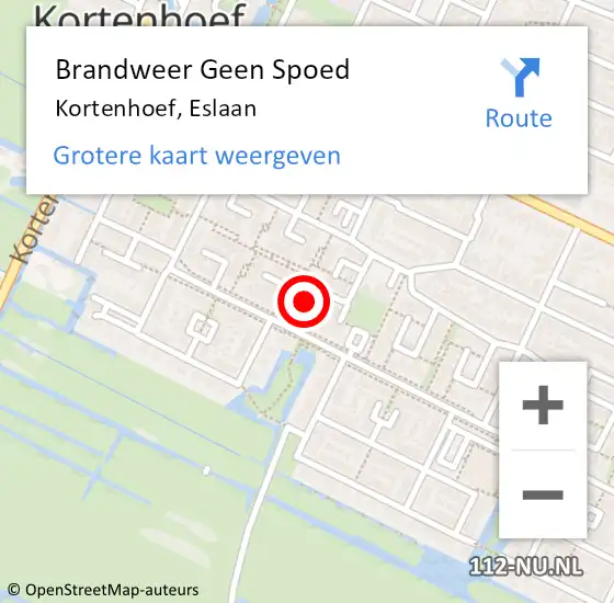 Locatie op kaart van de 112 melding: Brandweer Geen Spoed Naar Kortenhoef, Eslaan op 5 september 2024 13:10