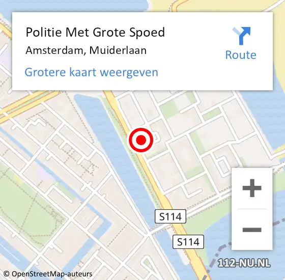 Locatie op kaart van de 112 melding: Politie Met Grote Spoed Naar Amsterdam, Muiderlaan op 5 september 2024 16:27