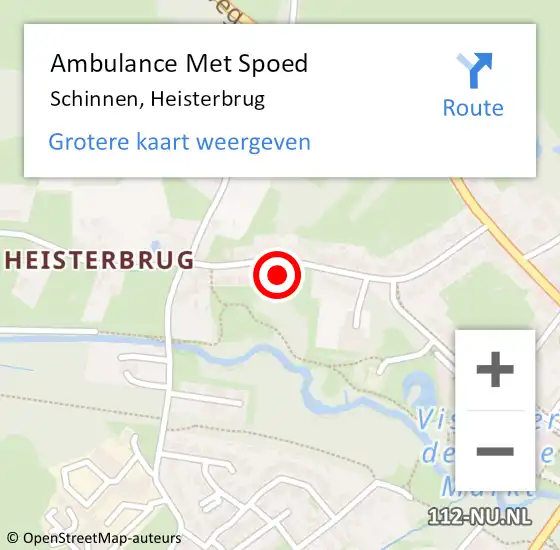 Locatie op kaart van de 112 melding: Ambulance Met Spoed Naar Schinnen, Heisterbrug op 5 september 2024 16:30