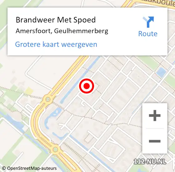 Locatie op kaart van de 112 melding: Brandweer Met Spoed Naar Amersfoort, Geulhemmerberg op 5 september 2024 18:44