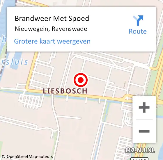 Locatie op kaart van de 112 melding: Brandweer Met Spoed Naar Nieuwegein, Ravenswade op 6 september 2024 10:25