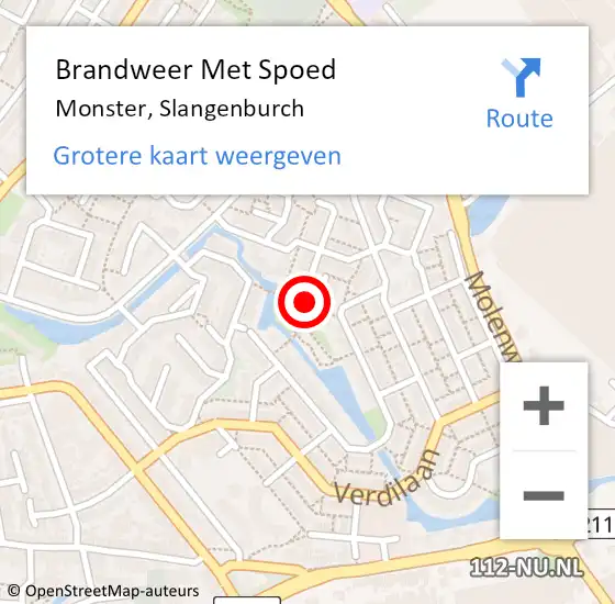 Locatie op kaart van de 112 melding: Brandweer Met Spoed Naar Monster, Slangenburch op 6 september 2024 13:06