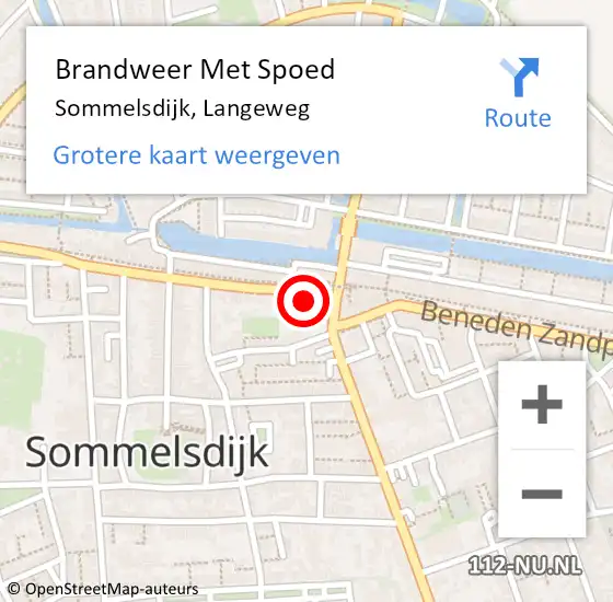 Locatie op kaart van de 112 melding: Brandweer Met Spoed Naar Sommelsdijk, Langeweg op 6 september 2024 13:20