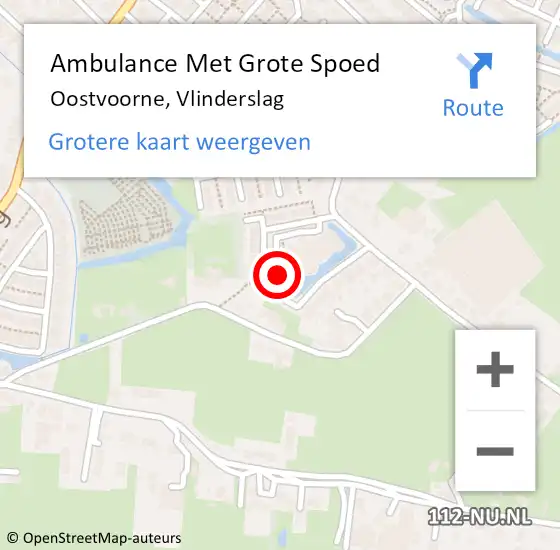 Locatie op kaart van de 112 melding: Ambulance Met Grote Spoed Naar Oostvoorne, Vlinderslag op 6 september 2024 15:37