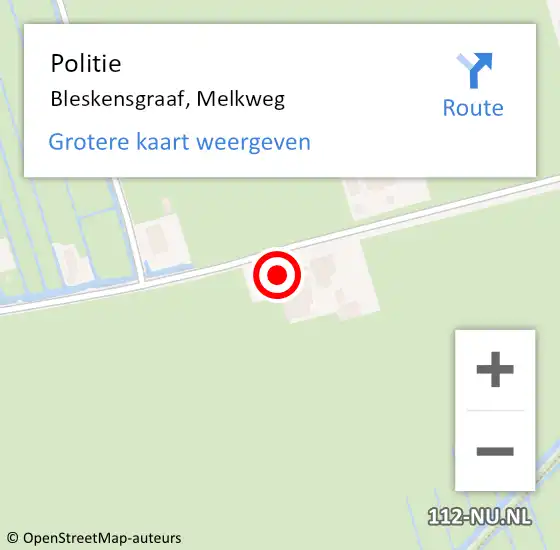 Locatie op kaart van de 112 melding: Politie Capelle aan den IJssel, Melkweg op 6 september 2024 19:50