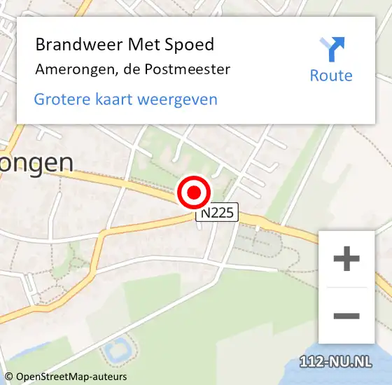 Locatie op kaart van de 112 melding: Brandweer Met Spoed Naar Amerongen, de Postmeester op 6 september 2024 19:58