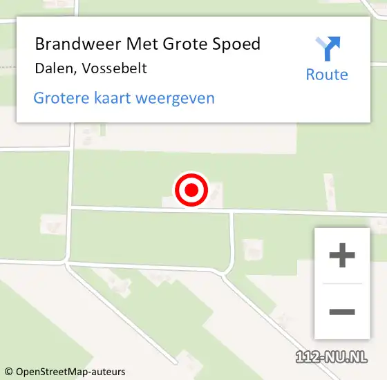 Locatie op kaart van de 112 melding: Brandweer Met Grote Spoed Naar Dalen, Vossebelt op 6 september 2024 20:58