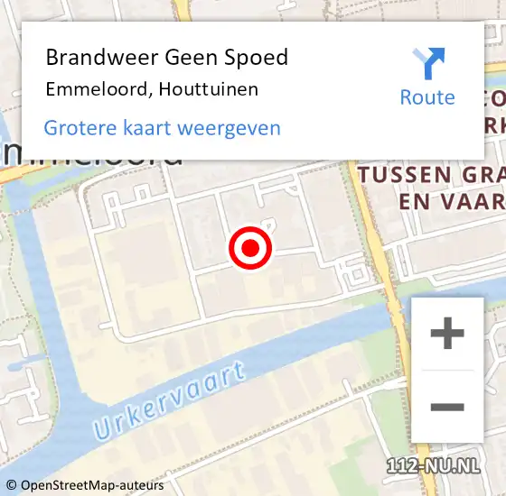 Locatie op kaart van de 112 melding: Brandweer Geen Spoed Naar Emmeloord, Houttuinen op 6 september 2024 22:40