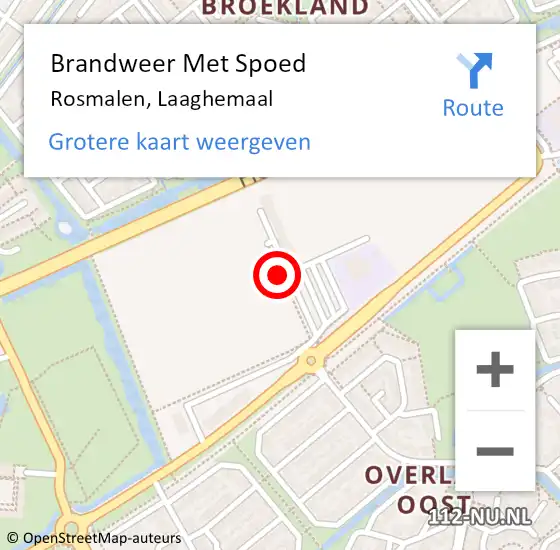 Locatie op kaart van de 112 melding: Brandweer Met Spoed Naar Rosmalen, Laaghemaal op 7 september 2024 00:43