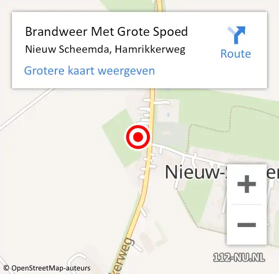 Locatie op kaart van de 112 melding: Brandweer Met Grote Spoed Naar Nieuw Scheemda, Hamrikkerweg op 7 september 2024 07:26