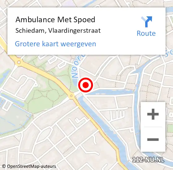 Locatie op kaart van de 112 melding: Ambulance Met Spoed Naar Schiedam, Vlaardingerstraat op 7 september 2024 09:41