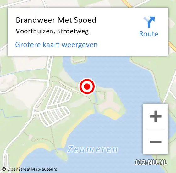 Locatie op kaart van de 112 melding: Brandweer Met Spoed Naar Voorthuizen, Stroetweg op 7 september 2024 10:57