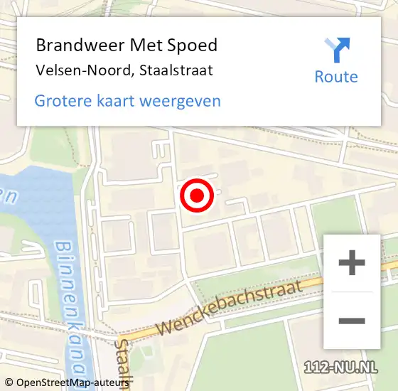 Locatie op kaart van de 112 melding: Brandweer Met Spoed Naar Velsen-Noord, Staalstraat op 7 september 2024 14:37