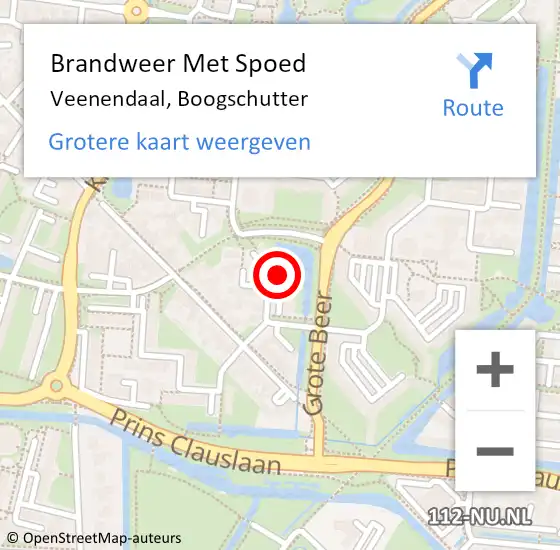 Locatie op kaart van de 112 melding: Brandweer Met Spoed Naar Veenendaal, Boogschutter op 7 september 2024 15:19