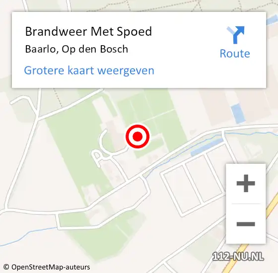 Locatie op kaart van de 112 melding: Brandweer Met Spoed Naar Baarlo, Op den Bosch op 7 september 2024 15:28