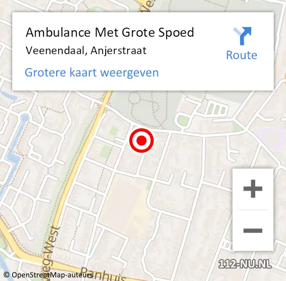 Locatie op kaart van de 112 melding: Ambulance Met Grote Spoed Naar Veenendaal, Anjerstraat op 18 oktober 2013 06:32