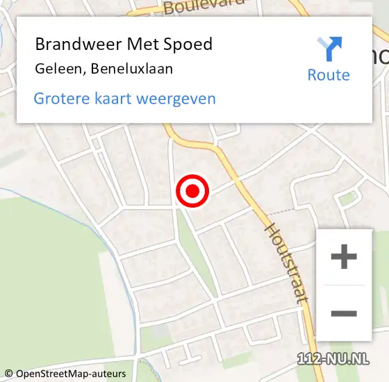 Locatie op kaart van de 112 melding: Brandweer Met Spoed Naar Geleen, Beneluxlaan op 7 september 2024 15:39