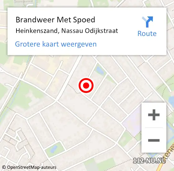 Locatie op kaart van de 112 melding: Brandweer Met Spoed Naar Heinkenszand, Nassau Odijkstraat op 7 september 2024 15:59