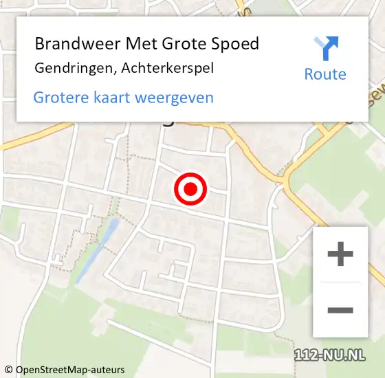 Locatie op kaart van de 112 melding: Brandweer Met Grote Spoed Naar Gendringen, Achterkerspel op 7 september 2024 18:19