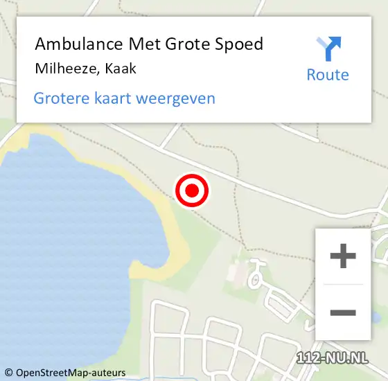 Locatie op kaart van de 112 melding: Ambulance Met Grote Spoed Naar Milheeze, Kaak op 19 oktober 2014 11:12