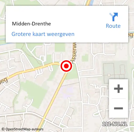 Locatie op kaart van de 112 melding:  Midden-Drenthe op 7 september 2024 21:46