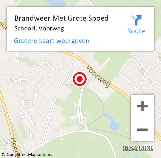 Locatie op kaart van de 112 melding: Brandweer Met Grote Spoed Naar Schoorl, Voorweg op 7 september 2024 23:41