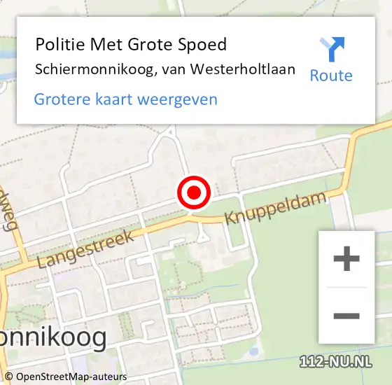 Locatie op kaart van de 112 melding: Politie Met Grote Spoed Naar Schiermonnikoog, van Westerholtlaan op 8 september 2024 00:48