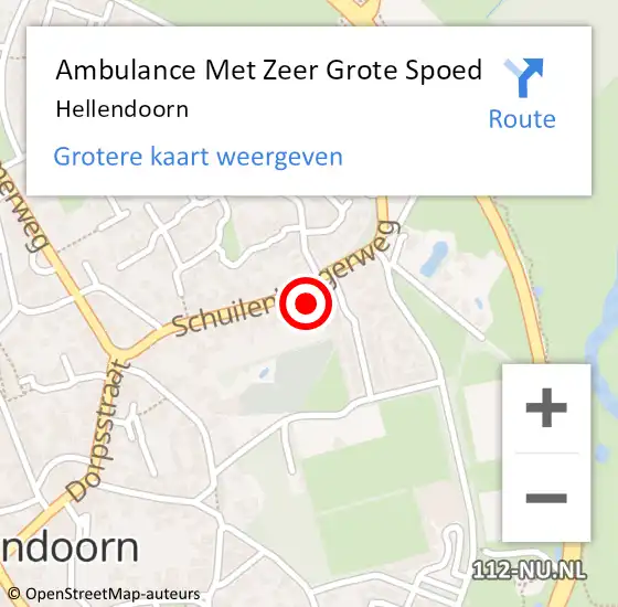 Locatie op kaart van de 112 melding: Ambulance Met Zeer Grote Spoed Naar Hellendoorn op 8 september 2024 06:12