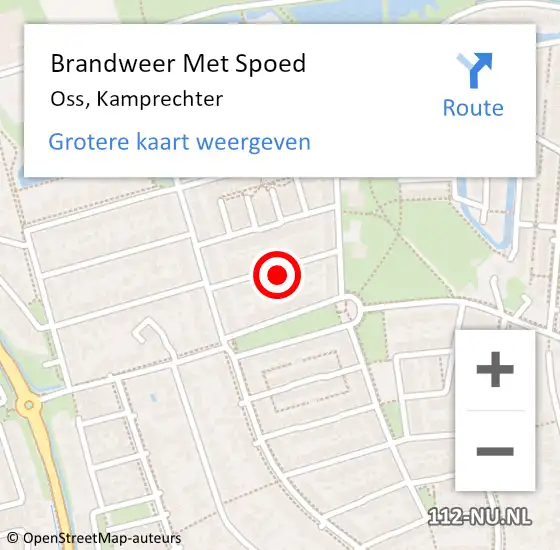 Locatie op kaart van de 112 melding: Brandweer Met Spoed Naar Oss, Kamprechter op 8 september 2024 07:07