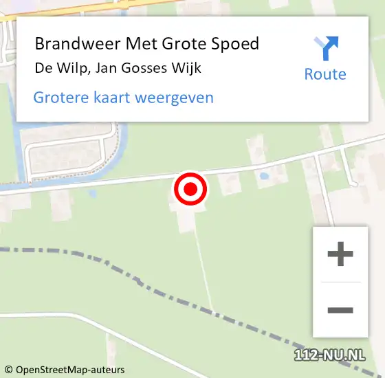 Locatie op kaart van de 112 melding: Brandweer Met Grote Spoed Naar De Wilp, Jan Gosses Wijk op 8 september 2024 09:22