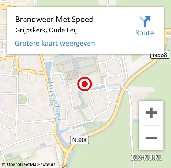 Locatie op kaart van de 112 melding: Brandweer Met Spoed Naar Grijpskerk, Oude Leij op 8 september 2024 10:27