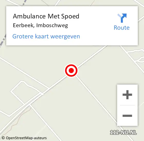 Locatie op kaart van de 112 melding: Ambulance Met Spoed Naar Eerbeek, Imboschweg op 19 oktober 2014 12:13