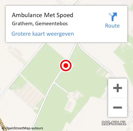 Locatie op kaart van de 112 melding: Ambulance Met Spoed Naar Grathem, Gemeentebos op 8 september 2024 12:08