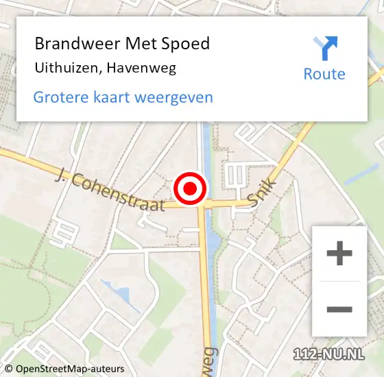 Locatie op kaart van de 112 melding: Brandweer Met Spoed Naar Uithuizen, Havenweg op 8 september 2024 14:31