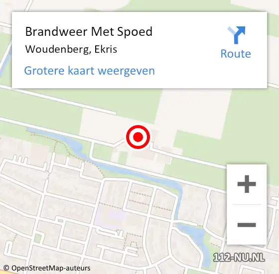 Locatie op kaart van de 112 melding: Brandweer Met Spoed Naar Woudenberg, Ekris op 8 september 2024 17:31